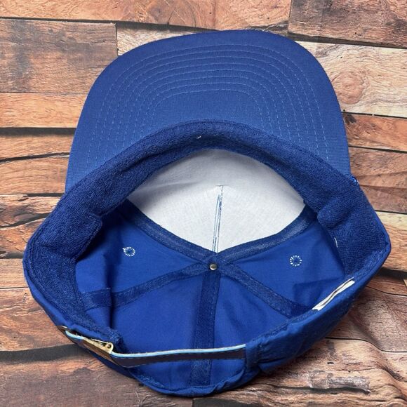 Exide Hat Cap Blue Adjustable Leather Strap Standard Of Quality Rope Trucker USA - Picture 5 of 7